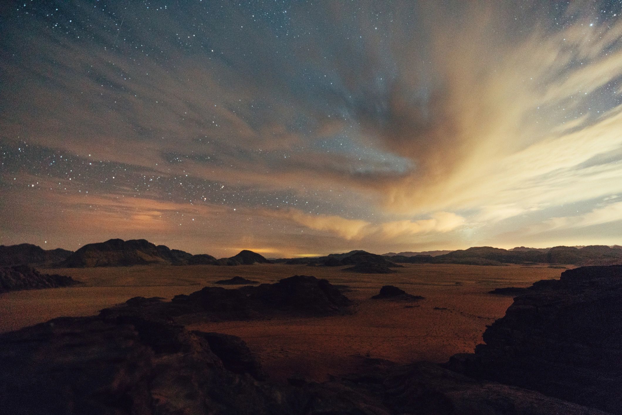 Wadi Rum desert sunset