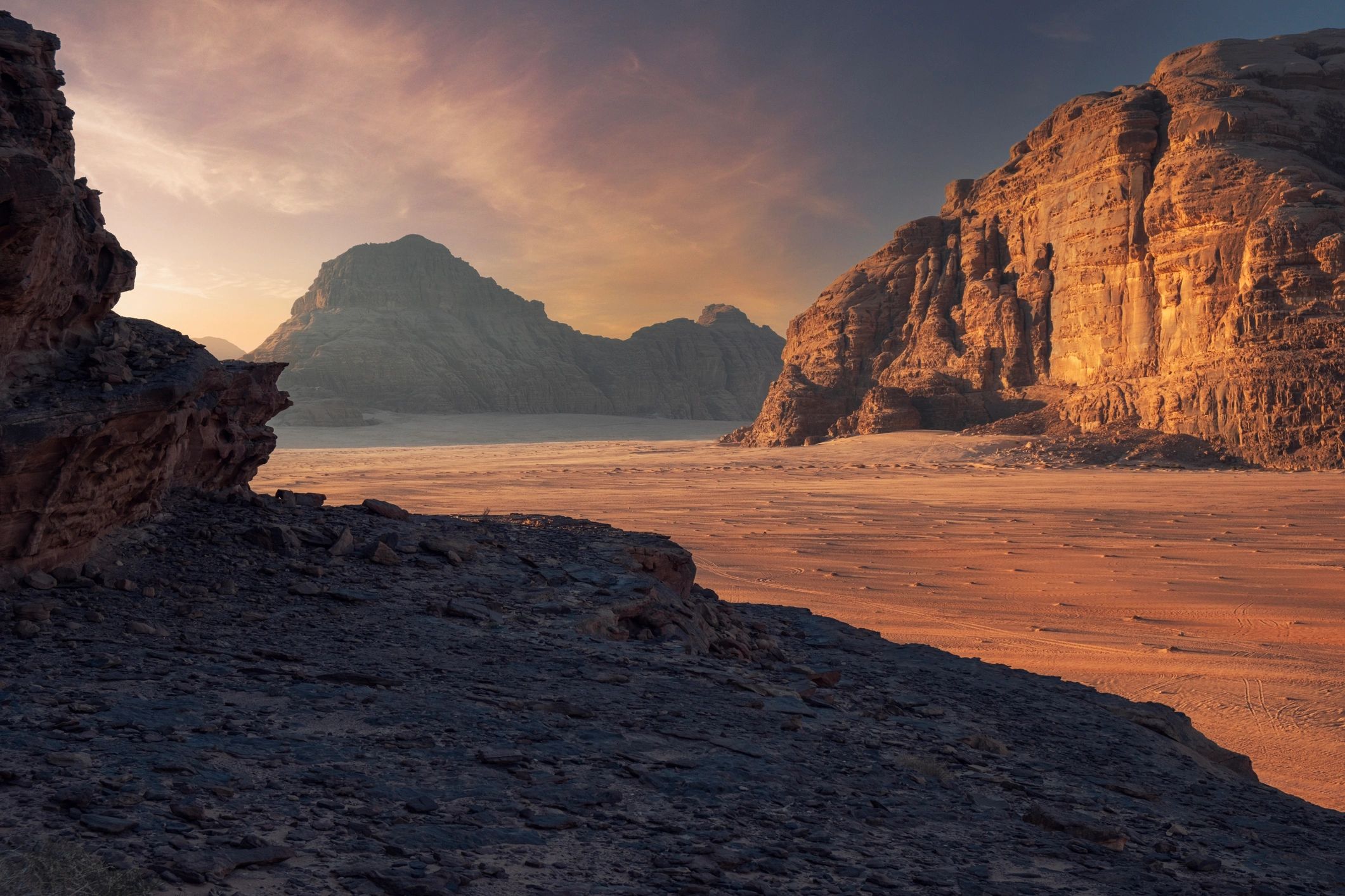 Wadi Rum desert landscape